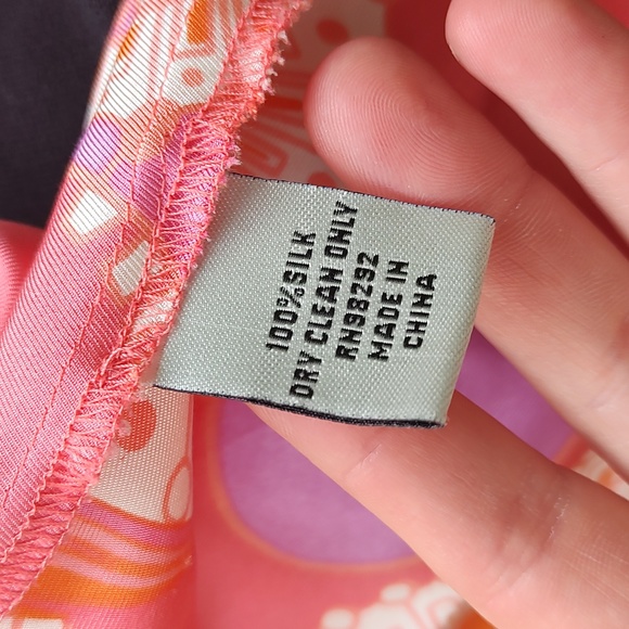 Tibi Orange and Pink Silk Kimono Shirt - Picture 6 of 6